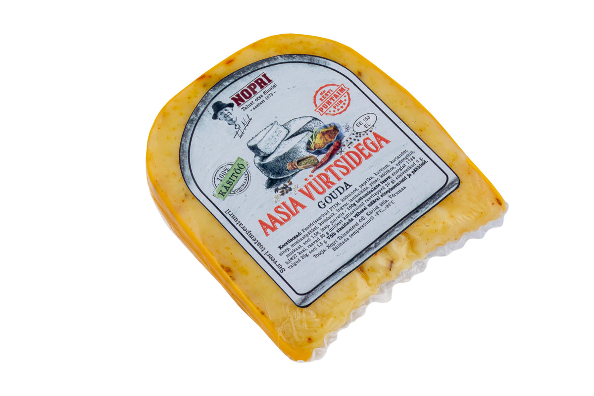 Gouda Aasia vürtsidega 250g – Nopri Talumeierei
